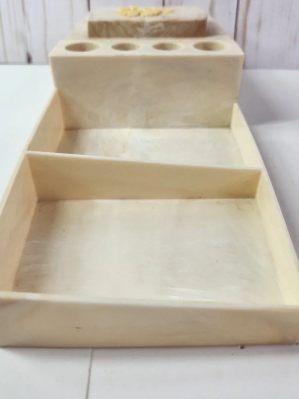 Vintage Plastic Lipstick Holder Vanity Tray Retro 10.25